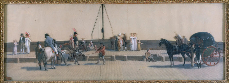 La travesía del puente Royal, hacia 1800 - Louis-Léopold Boilly