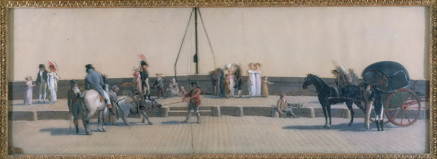La travesía del puente Royal, hacia 1800 - Louis-Léopold Boilly