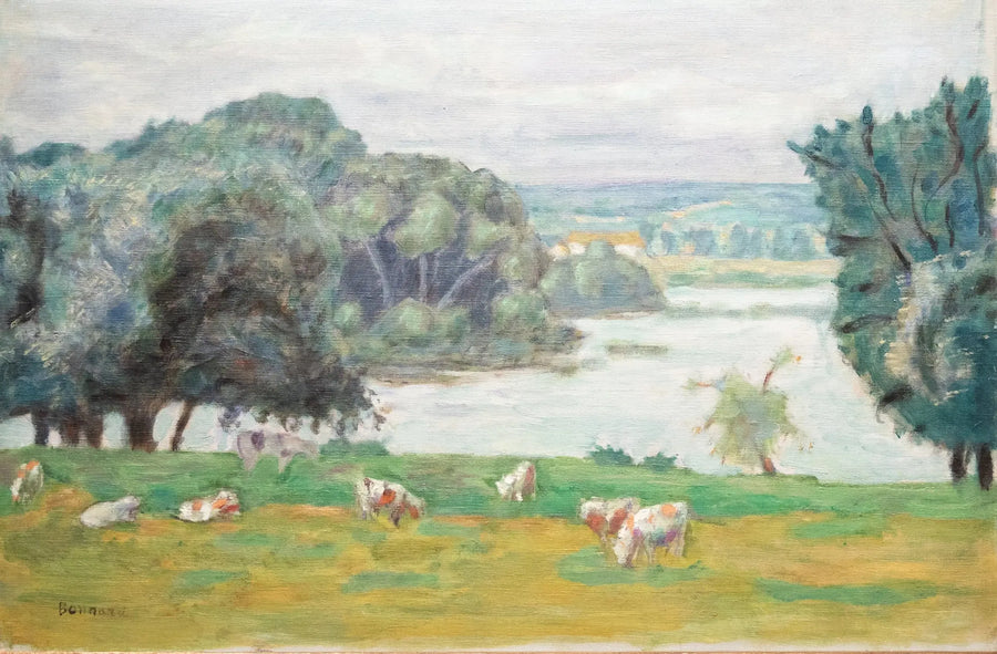 El pastoreo, orilla del Sena - Pierre Bonnard