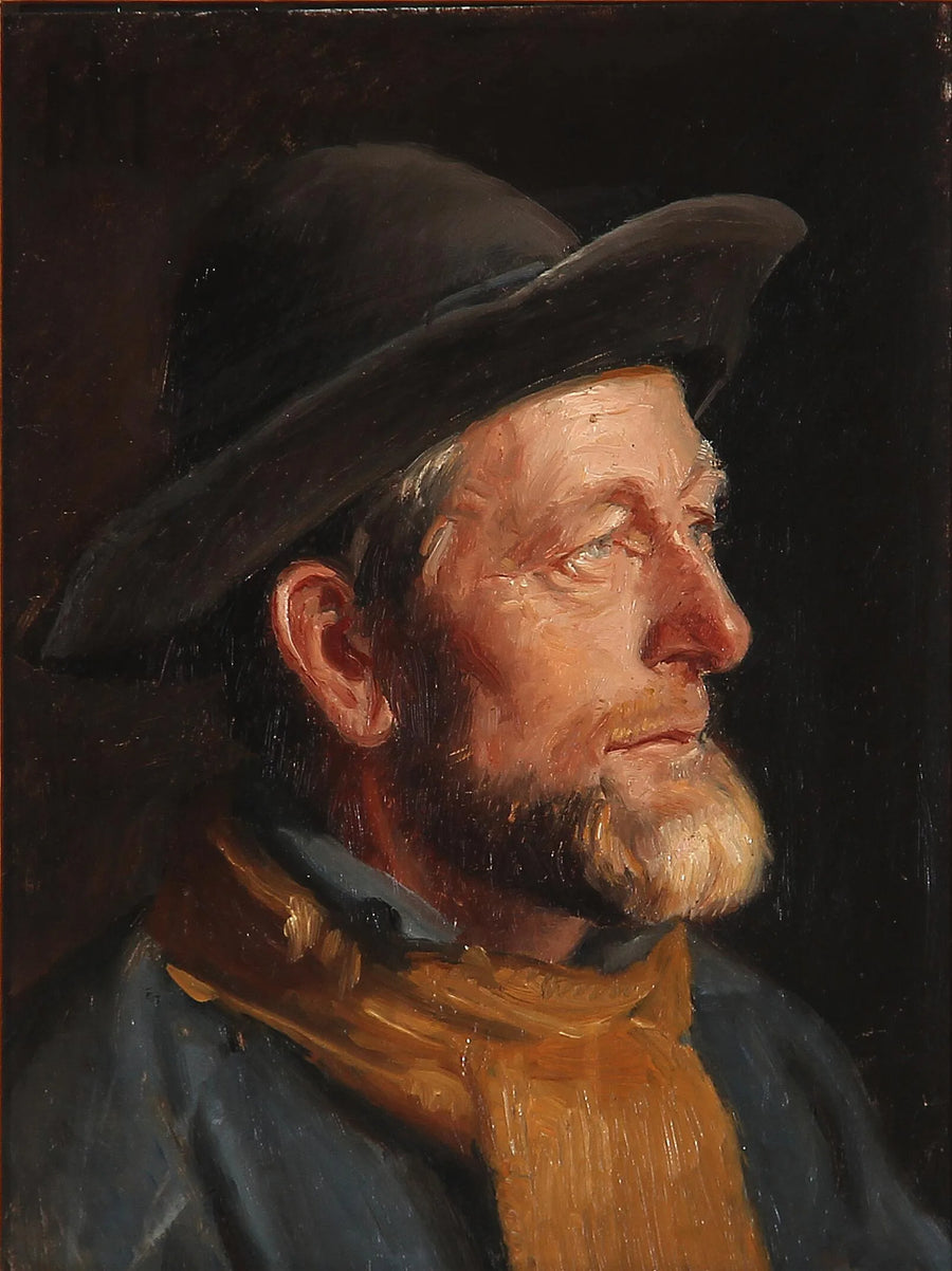 Ole Svendsen, pescador de Skagen y voluntario de botes salvavidas. -Michael Peter Ancher