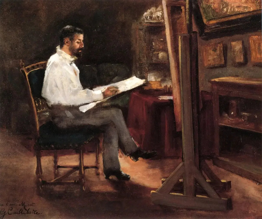 El pintor Morot en su taller - Gustave Caillebotte