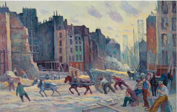 El perforamiento de la calle Réaumur - Maximilien Luce