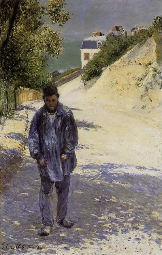 El padre Magloire en el camino de Saint-Clair a Étretat - Gustave Caillebotte
