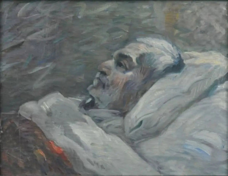 El Padre en la cama de enfermo I - Franz Marc