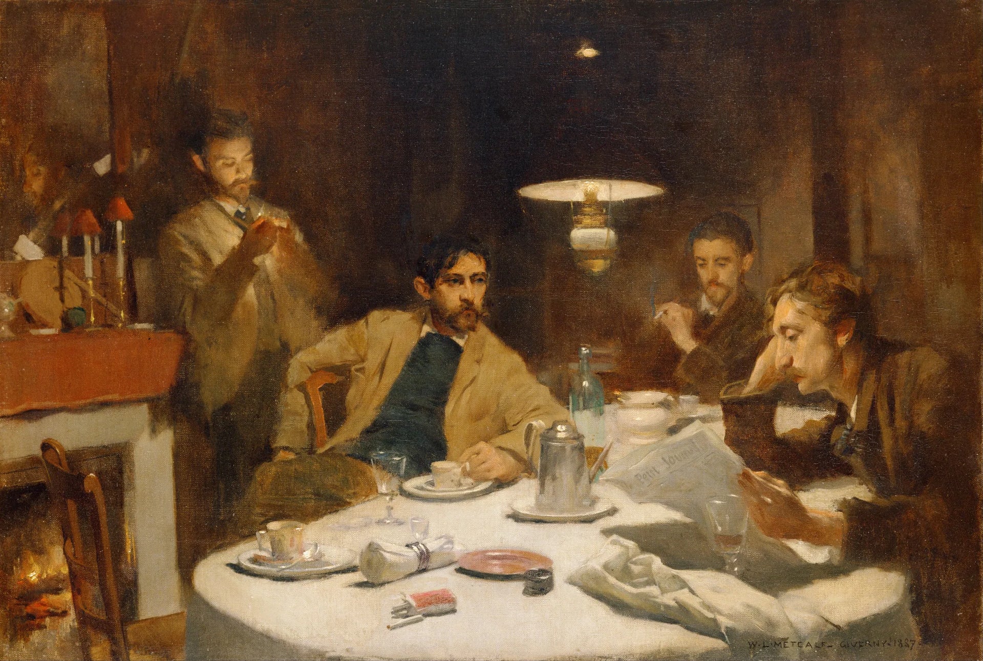 Le petit-déjeuner à dix cents - Willard Metcalf image 1 reproduction d’œuvre d’art à l’huile