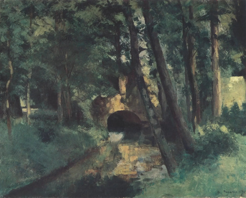 El pequeño puente, Pontoise - Camille Pissarro