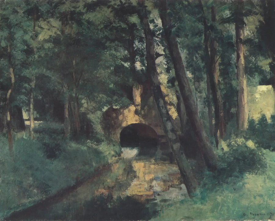 El pequeño puente, Pontoise - Camille Pissarro