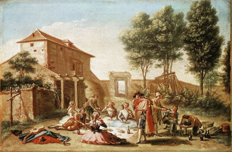El picnic en el campo - Francisco Bayeu