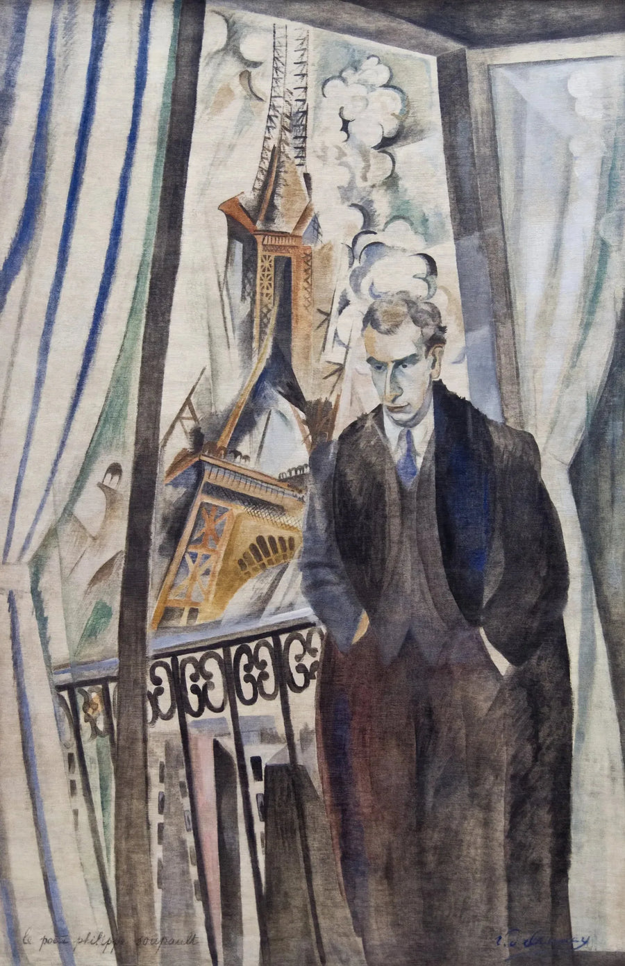 El poeta Philippe Soupault - Robert Delaunay