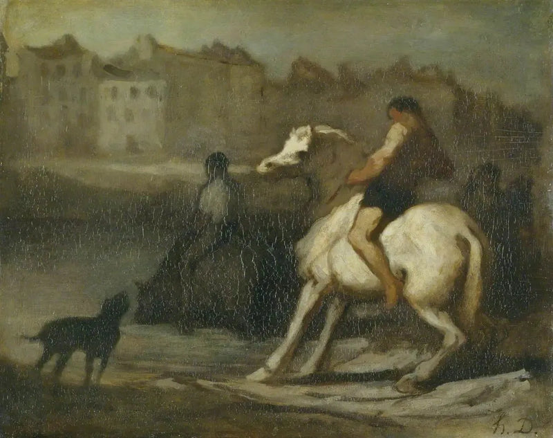 El punto de agua - Honoré Daumier