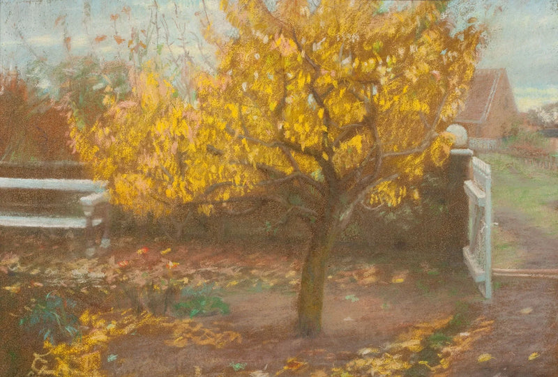 El peral en el jardín delantero de Ancher, en otoño. - Anna Ancher