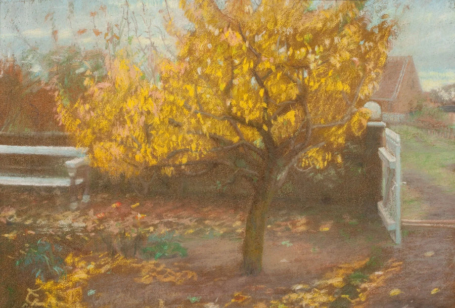 El peral en el jardín delantero de Ancher, en otoño. - Anna Ancher