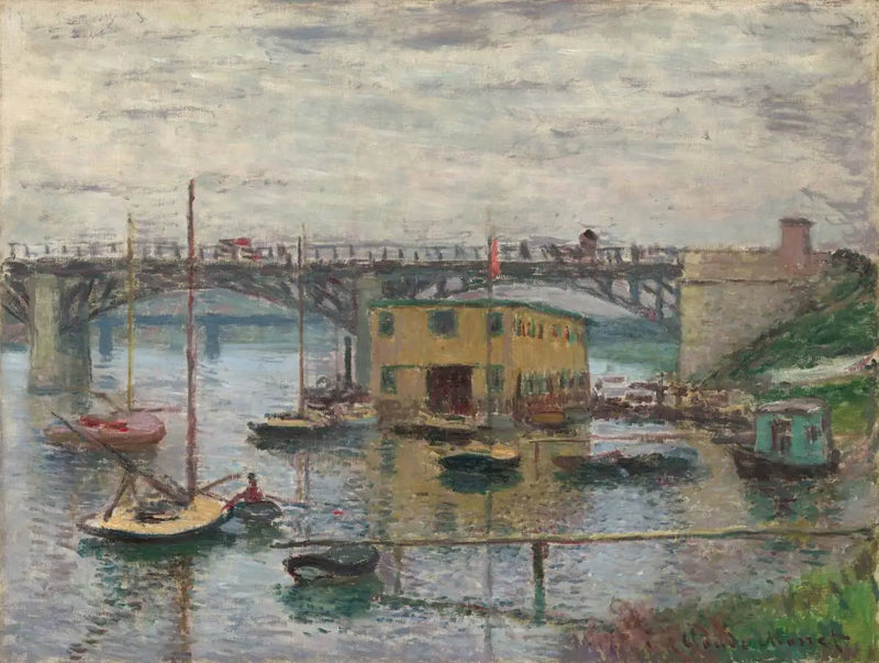 El puente en Argenteuil, un día gris - Claude Monet