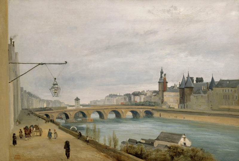 El puente de los cambios, visto desde el muelle de Gesvres (1830) - Jean-Baptiste Camille Corot