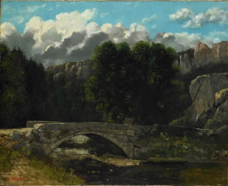 El puente de Fleurier - Gustave Courbet