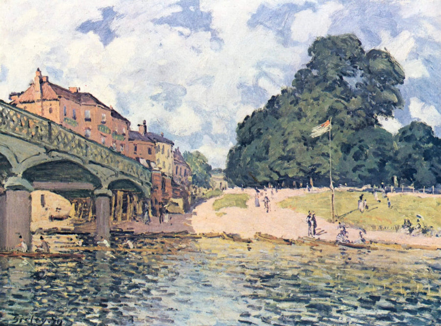 El puente de Hampton Court - Alfred Sisley