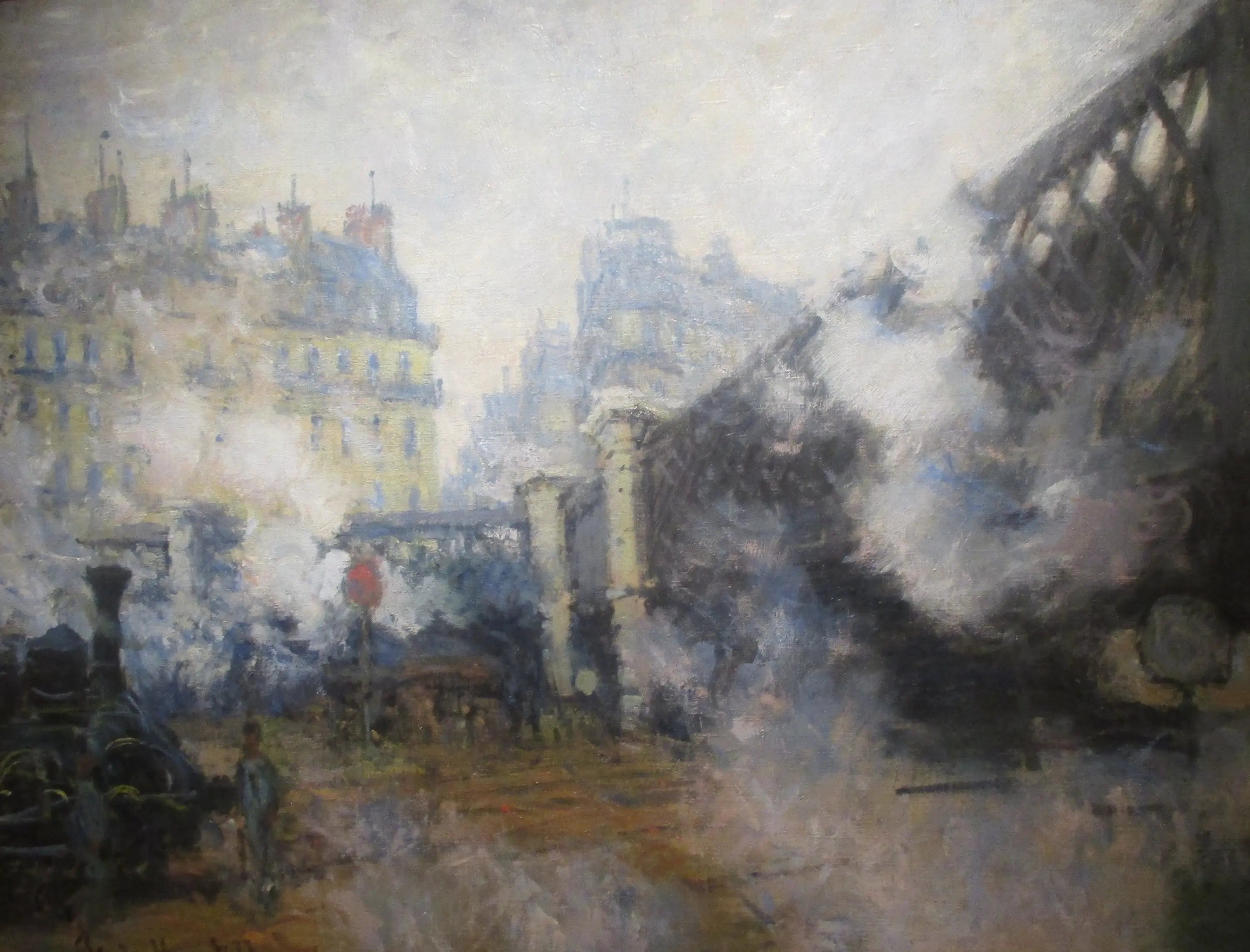 Le Pont de l'Europe, gare Saint-Lazare - Claude Monet image 1 copie de tableau peinte à la main