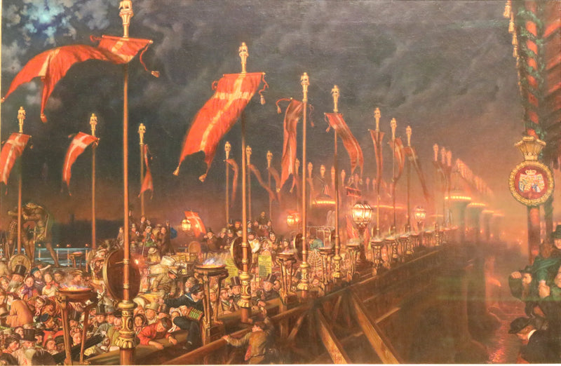 El puente de Londres en la noche de la boda del príncipe y la princesa de Gales - William Holman Hunt