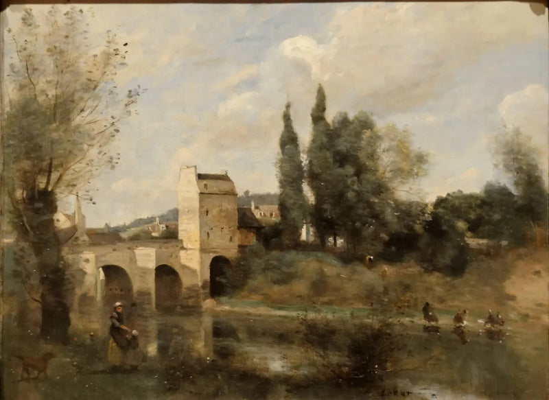El puente de Mantes - Jean-Baptiste Camille Corot