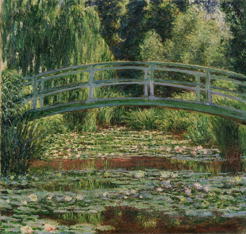 El puente japonés y la piscina de lirios de agua, Giverny - Claude Monet