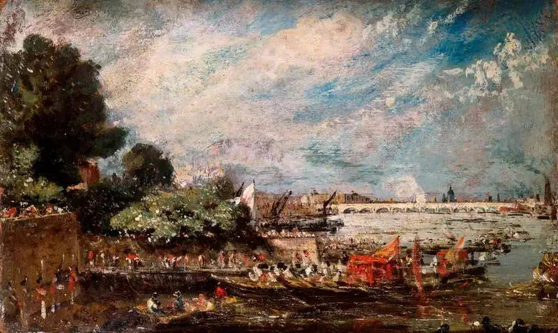 El puente de Waterloo desde las escaleras de Whitehall - John Constable