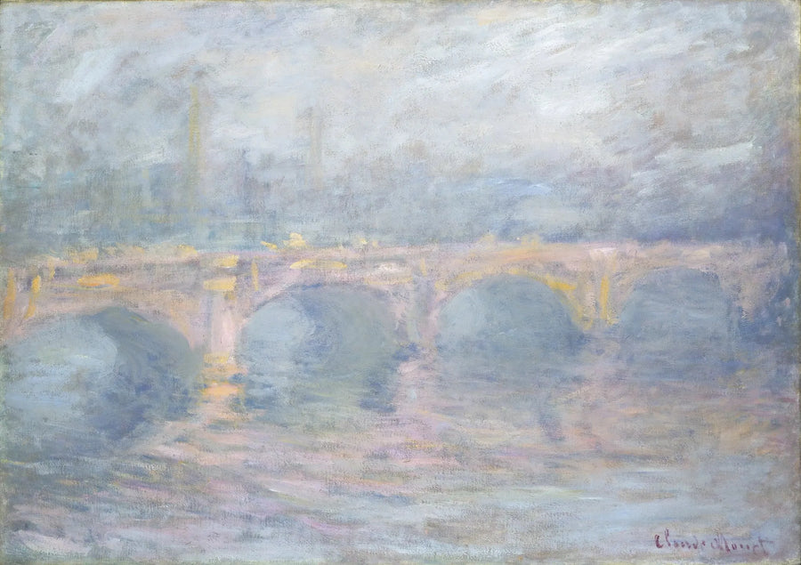 El puente de Waterloo, efecto rosa - Claude Monet