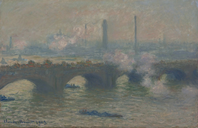 El puente de Waterloo, el día gris - Claude Monet