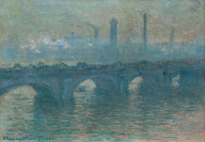 El puente de Waterloo, clima gris - Claude Monet