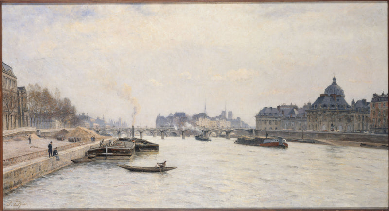 El puente de las Artes, vista desde el puente Real - Stanislas Lépine