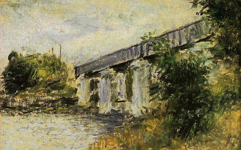 El Puente del ferrocarril en Argenteuil - Claude Monet