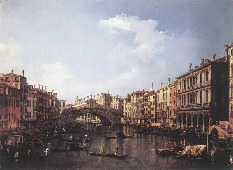 El puente de Rialto desde el sur - Canaletto