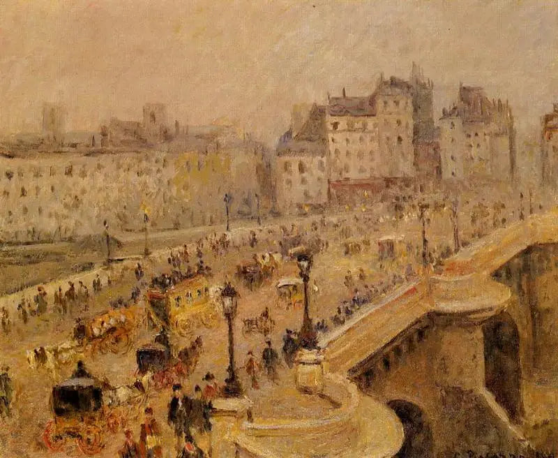 El Puente Nuevo, Bruma (Segunda Serie) - Camille Pissarro