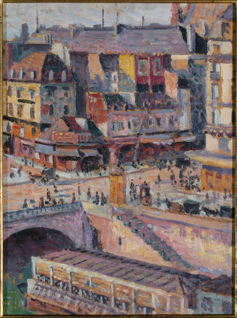 El puente de Saint-Michel y el muelle de los Orfebres hacia 1905 - Maximilien Luce