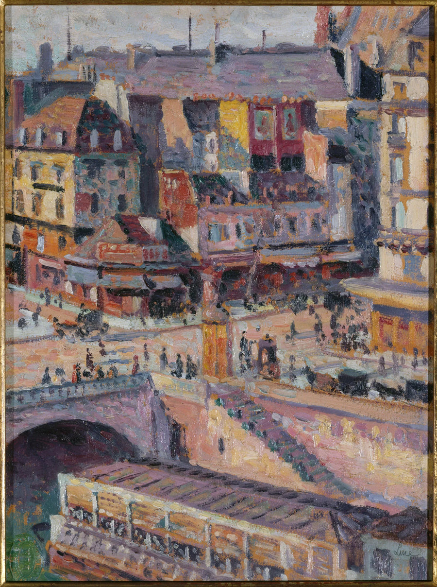 El puente de Saint-Michel y el muelle de los Orfebres hacia 1905 - Maximilien Luce