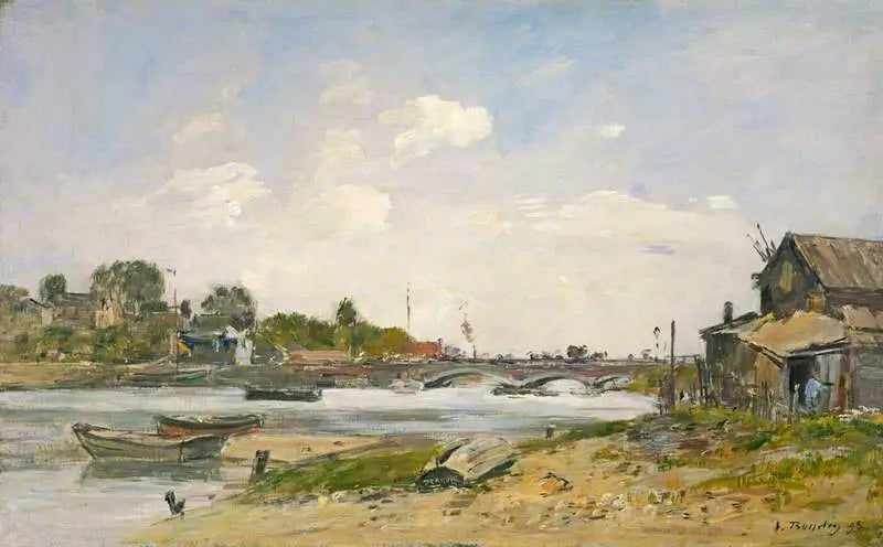 El puente sobre la Touques en Deauville - Eugène Boudin