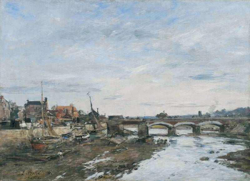 El puente sobre la Touques en Trouville - Eugène Boudin
