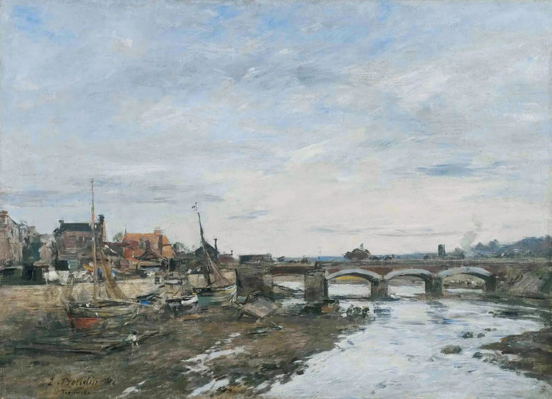 El puente sobre la Touques en Trouville - Eugène Boudin
