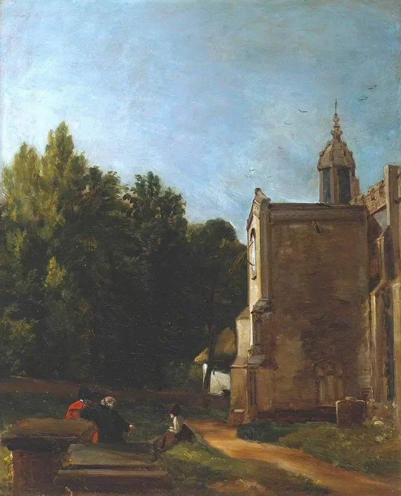 El porche de la iglesia, East Bergholt - John Constable