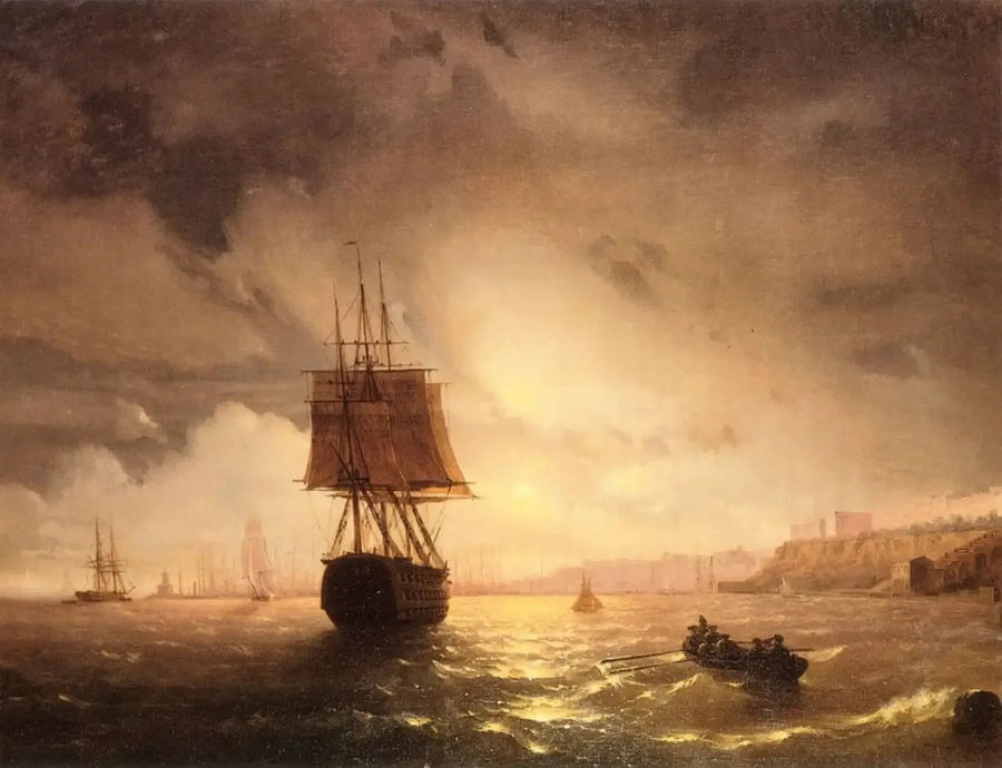 El puerto de Odessa en el mar Negro - Iván Aivazovski