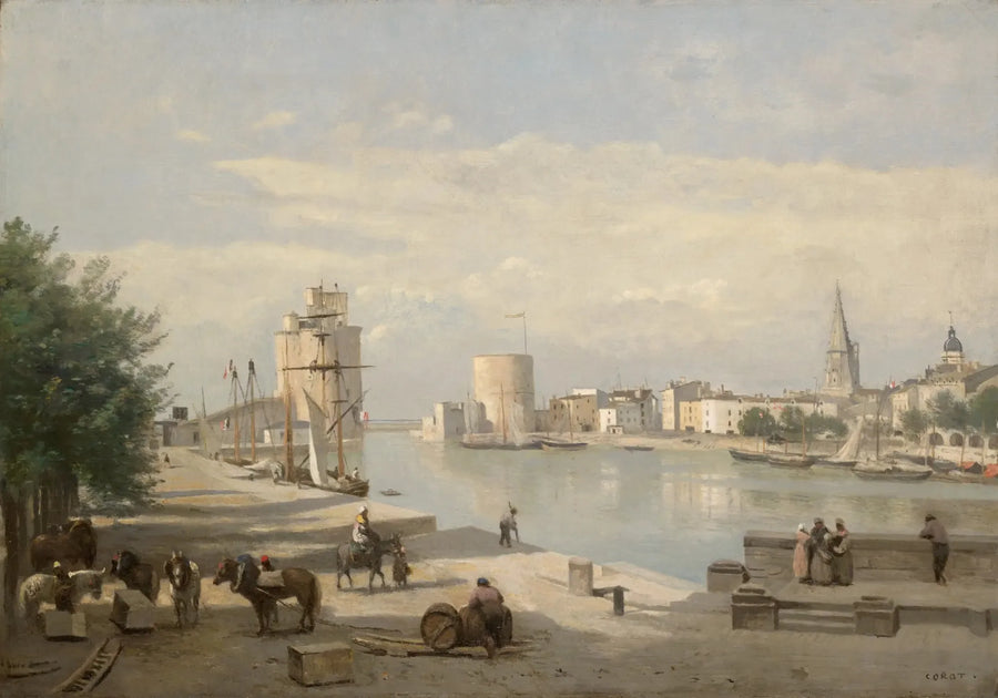 El puerto de La Rochelle - Jean-Baptiste Camille Corot