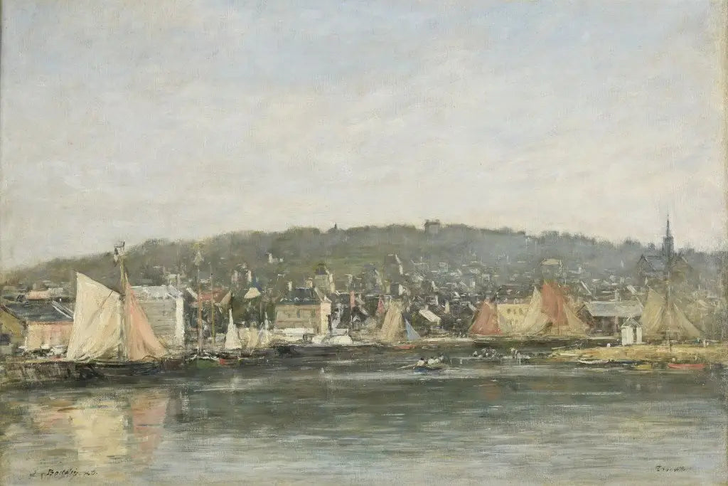 Le port de Trouville le matin - Eugène Boudin image 1 reproduction réalisée par Alpha Reproduction