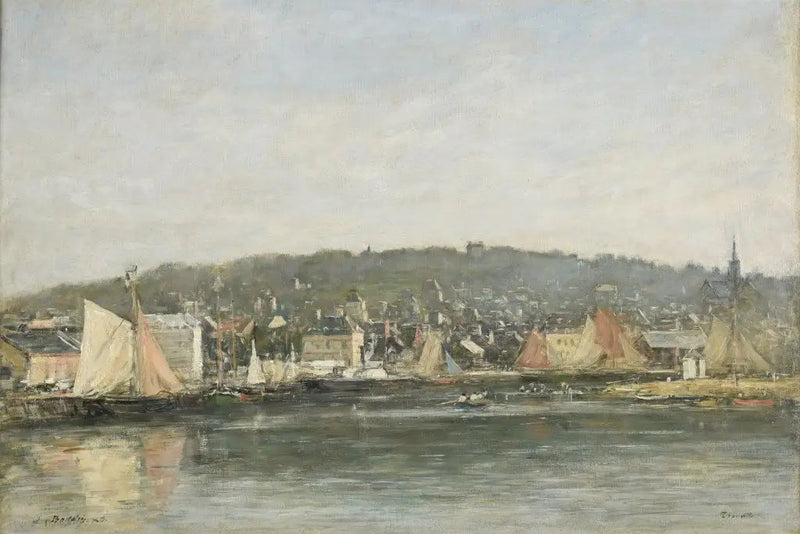 El puerto de Trouville por la mañana - Eugène Boudin