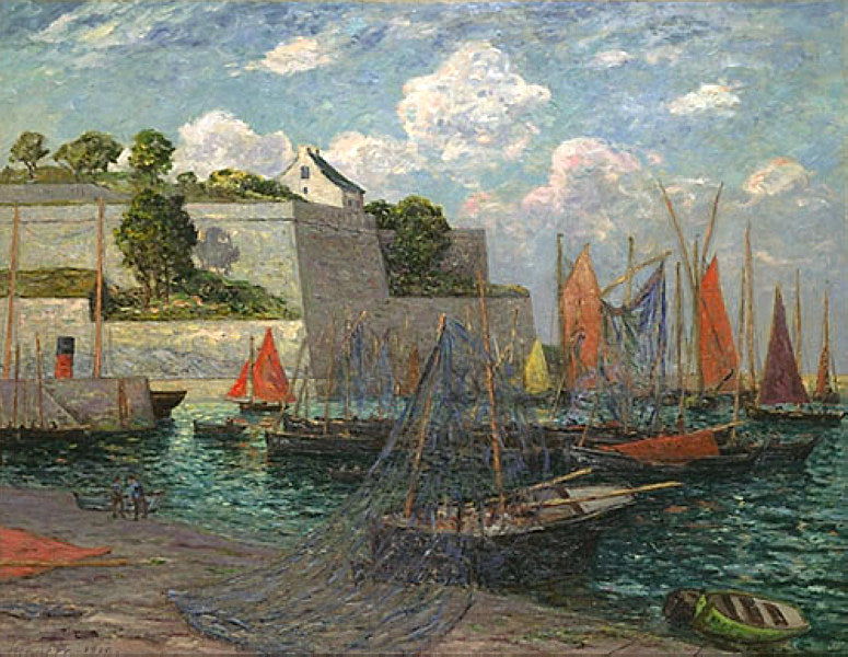 El puerto y el castillo de Belle-Île - Maxime Maufra