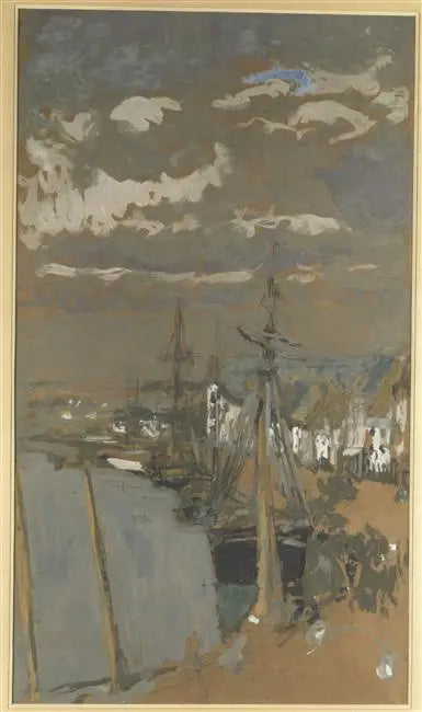 El puerto en tiempo gris - Édouard Vuillard