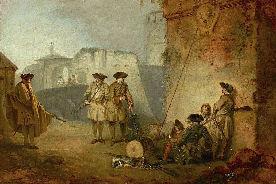 El portal de Valenciennes - Antoine Watteau