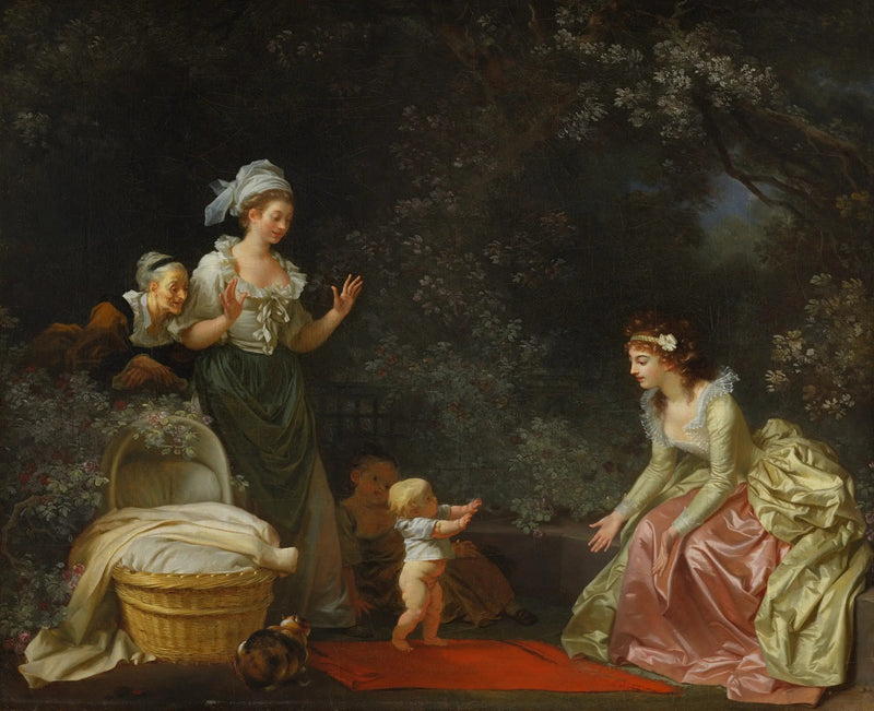 El primer paso de la infancia - Jean-Honoré Fragonard
