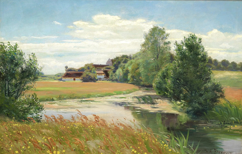 La rectoría de Dalum en la isla de Fionia. - H. A. Brendekilde