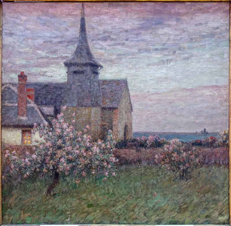 La rectoría y la iglesia de Gerberoy - Henri Le Sidaner
