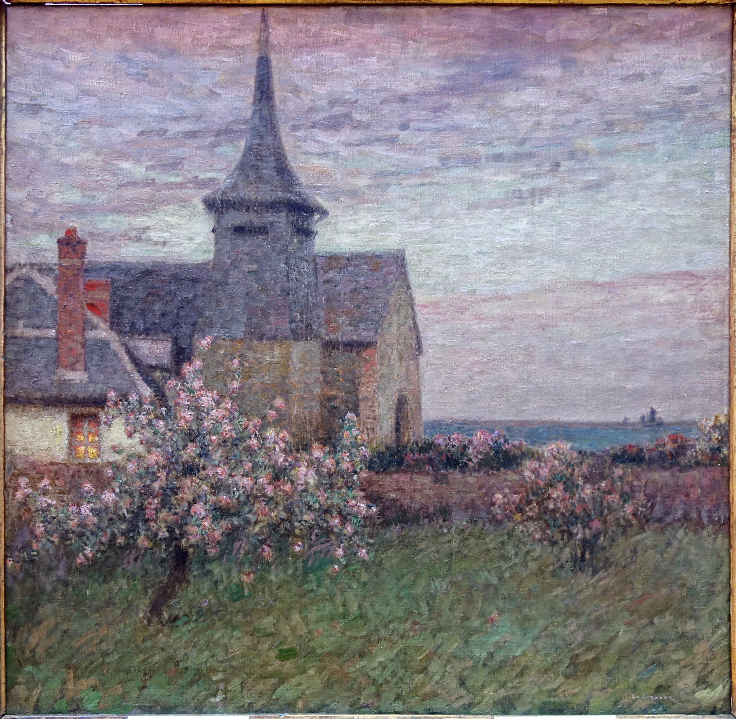 Le presbytère et l’église de Gerberoy - Henri Le Sidaner - Alpha Reproduction