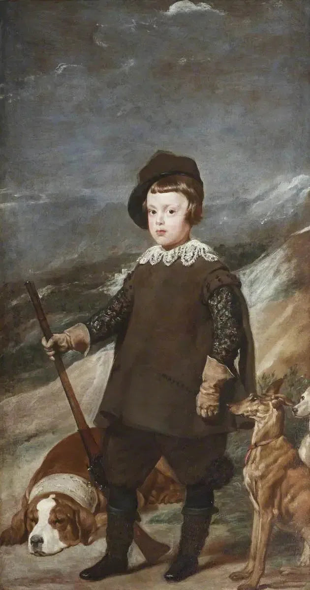 El príncipe Baltasar Carlos (1629-1646), de 6 años, como cazador - Diego Velázquez